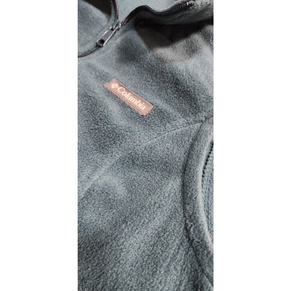 Columbia Womens Fleece Vest Teal Zip Front Size M - Picture 5 of 12